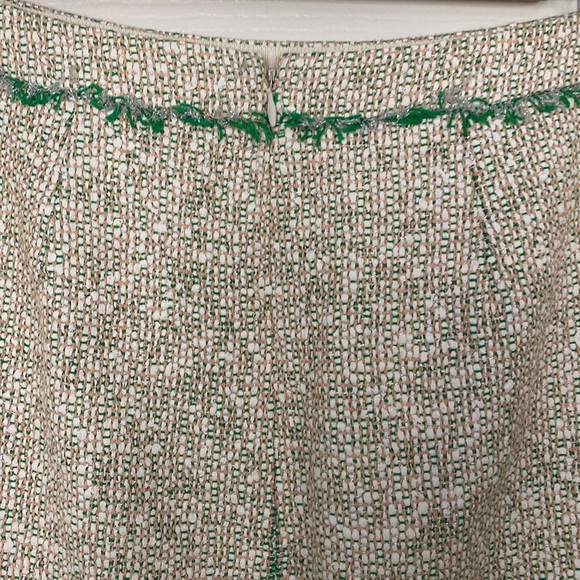 J. Crew Cream Glimmer Tweed Mini Skirt Size 0 - Picture 7 of 10